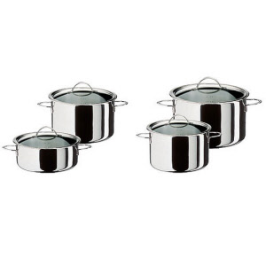 Spring pans with glass lid Set Cristal 4 pieces